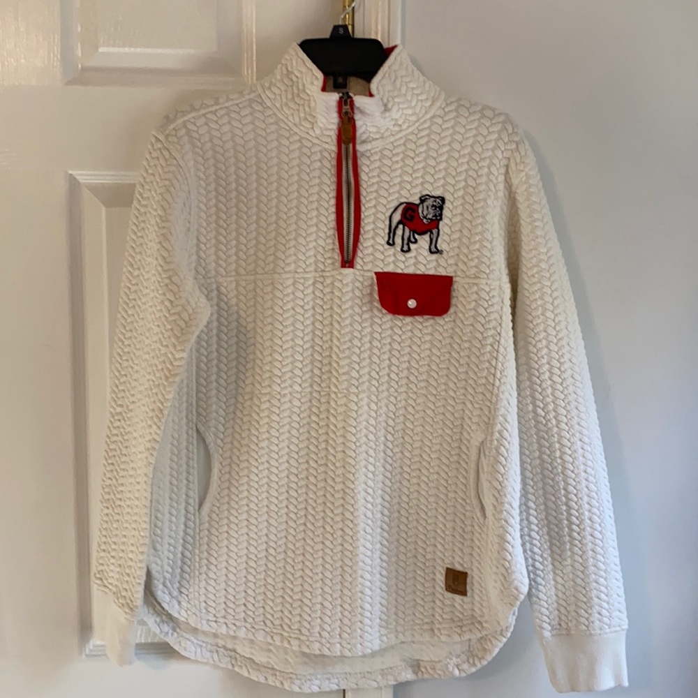 Press box Georgia Bulldogs pullover size S